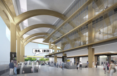 JR品川駅北口広場・新駅ビル再開発：高輪ゲートウェイ側道路の建設